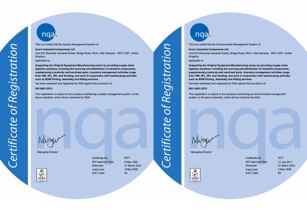 2023 ISO certificates